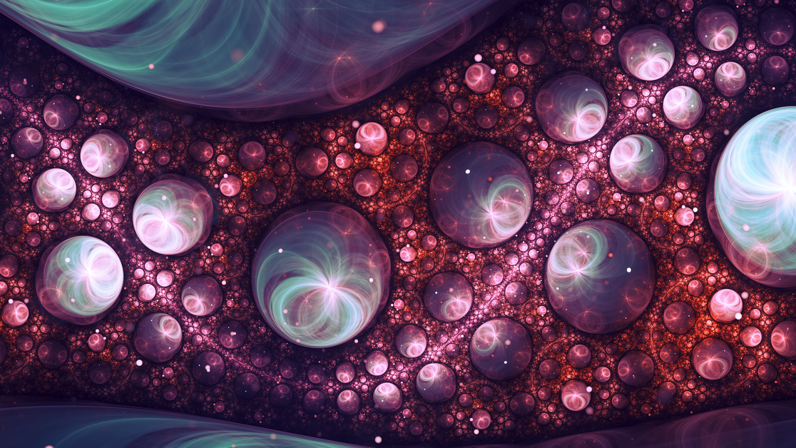 fraktální, abstraktní, koule, digitální umění, umělecká díla, tvary