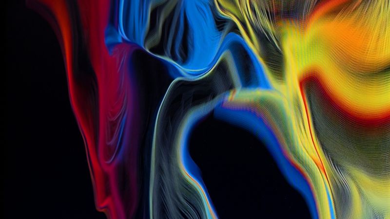 digital konst, abstrakt, CGI, blå, ljus, Färg