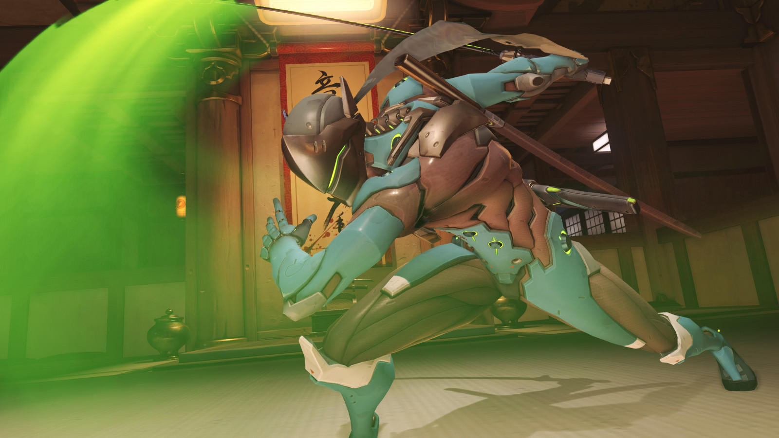 illustrazione, anime, verde, Overwatch, Genji Overwatch, Hanamura Overwatch, i fumetti, immagine dello schermo