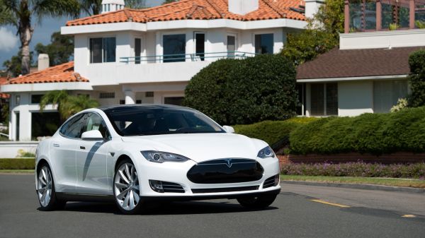 car,vehicle,sports car,Tesla Motors,hood,tire