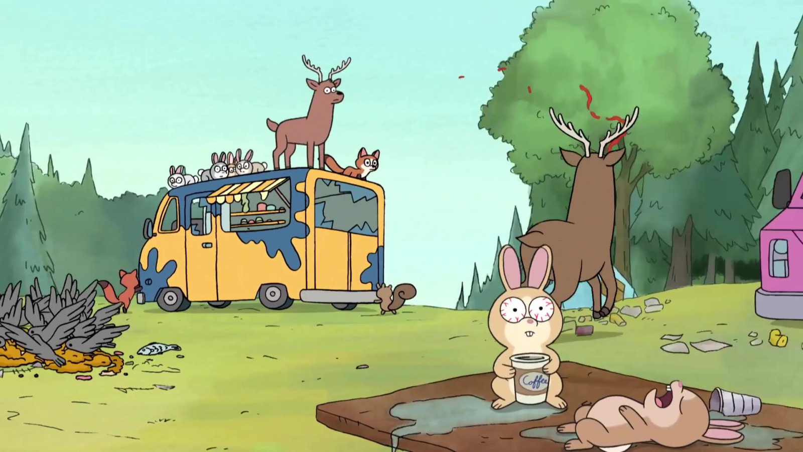 ภาพประกอบ, การ์ตูน, ภาพจิตรกรรมฝาผนัง, การจับกุม, WeBareBears, ภาพหน้าจอ