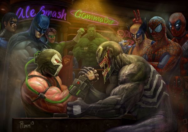 Batman, Wolverine, Marvel Comics, Hulk, DC Comics, Spider Man