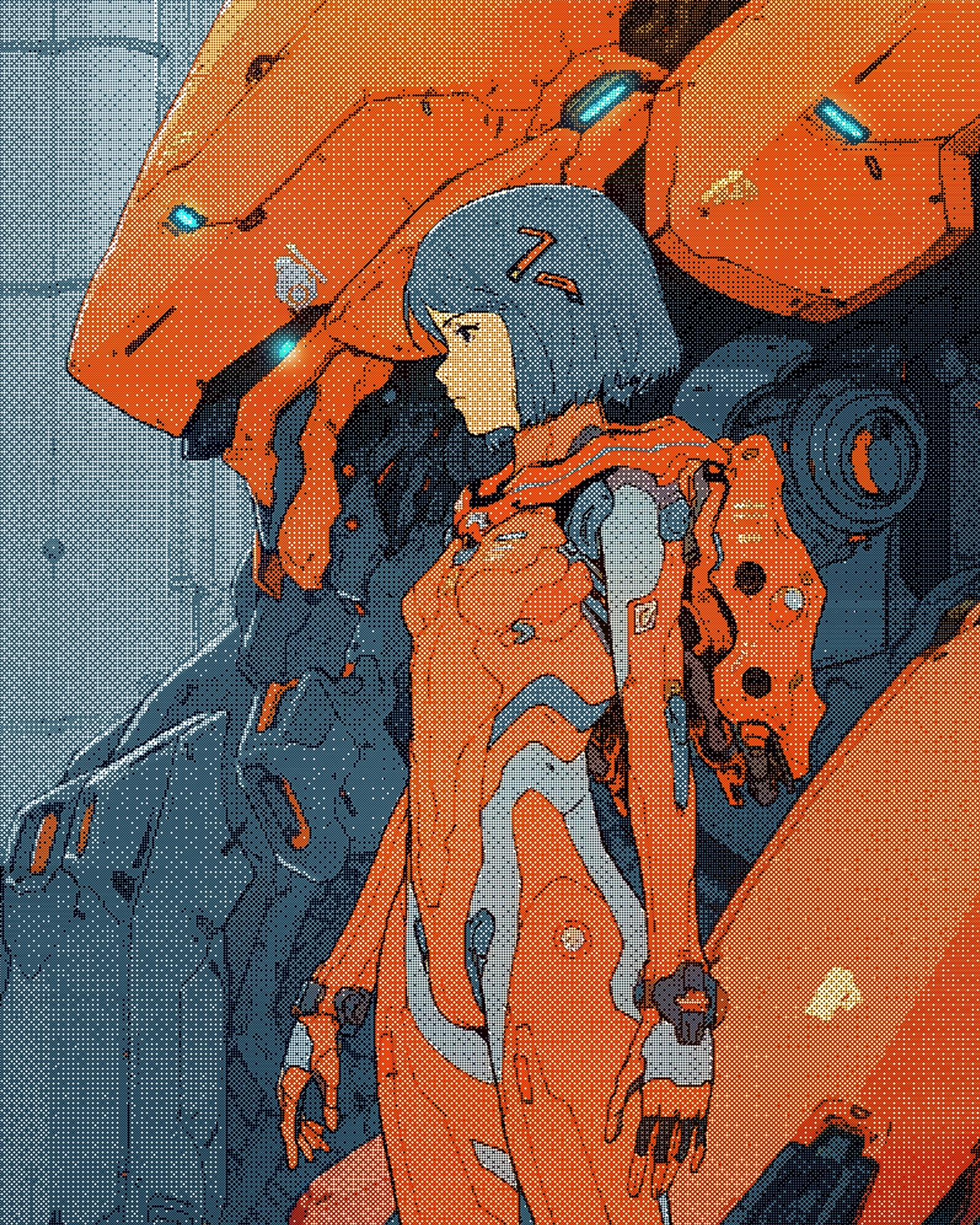 Marco Zagara, digitální umění, design charakteru, cyberpunk, cyborg, futurismus