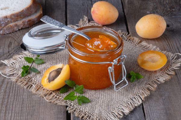 fruit,still life,Jam,apricots,spoon
