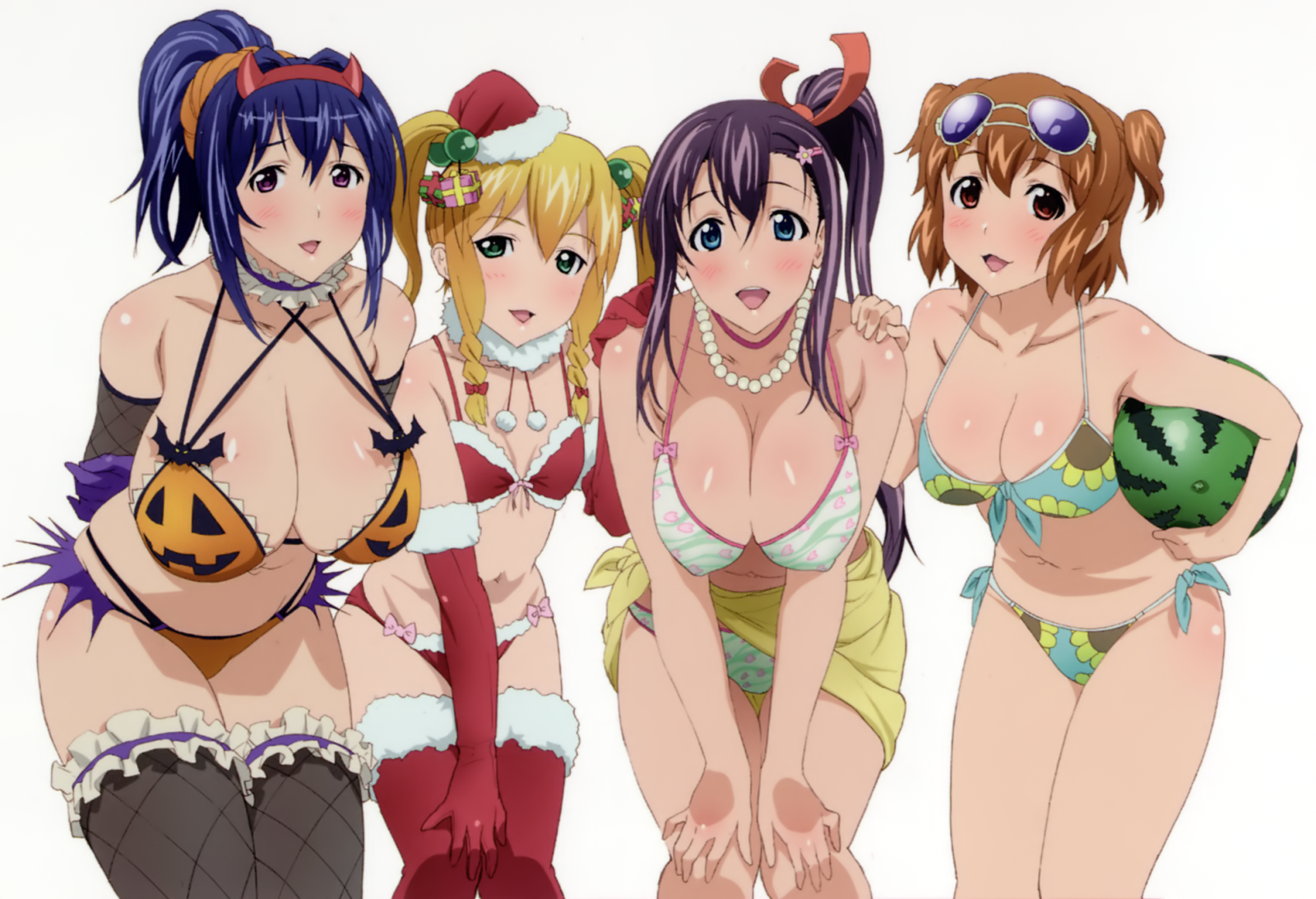 anime dívky, velká prsa, maken ki