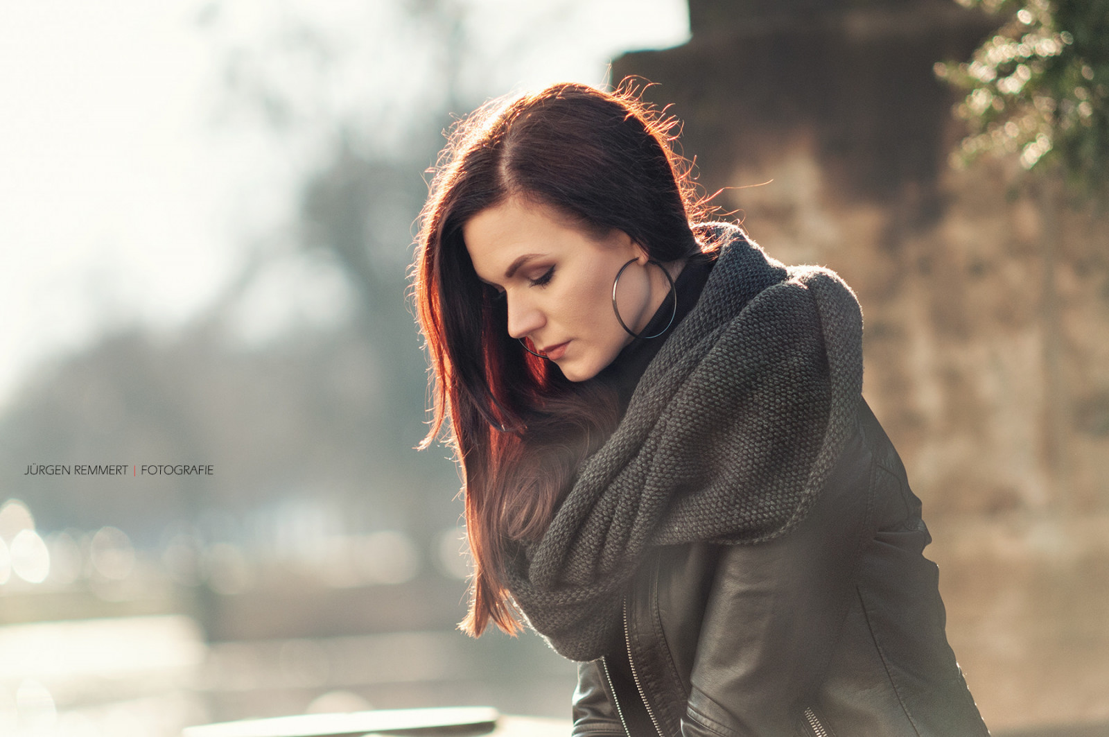 donne, modello, 500px, testa Rossa, donne all'aperto, sciarpa, profondità di campo