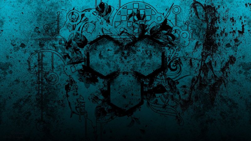 ilustrace, digitální umění, modrý, UMĚNÍ, text, textura