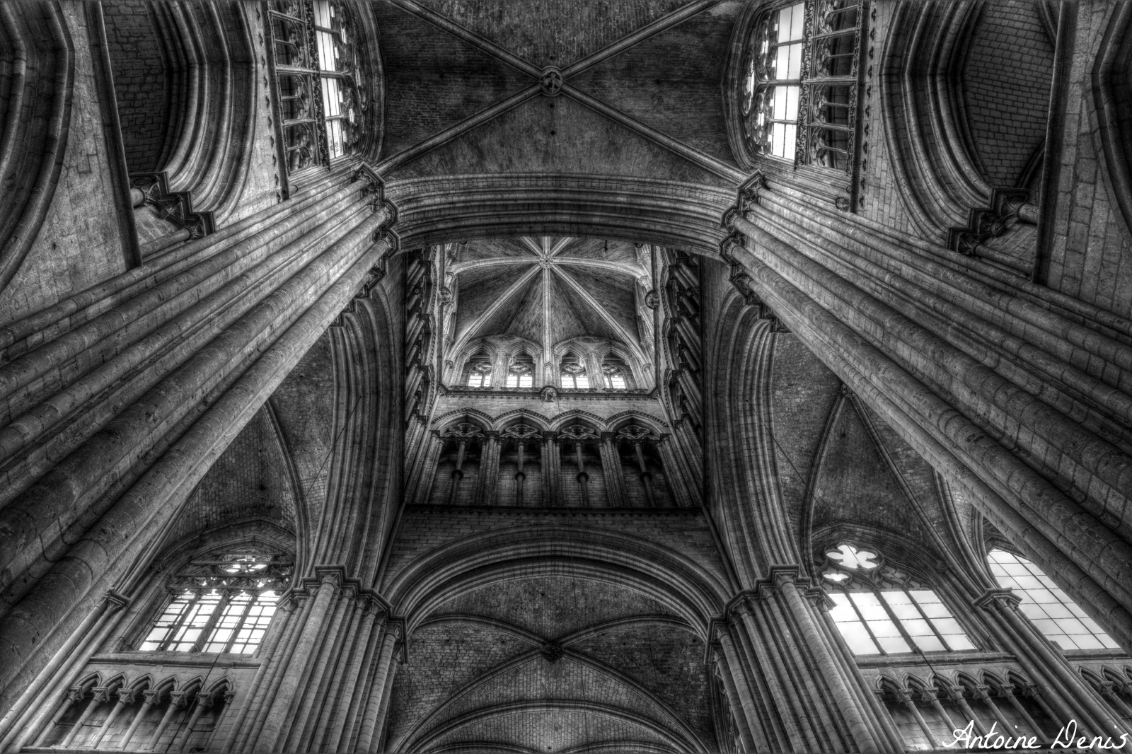 bílý, Černá, Francie, památník, náboženský, Nikon, Noir, tma, katedrála, cathedrale, temný, rouen, normandie, normandie, blanc, HDR, religieux, d5300