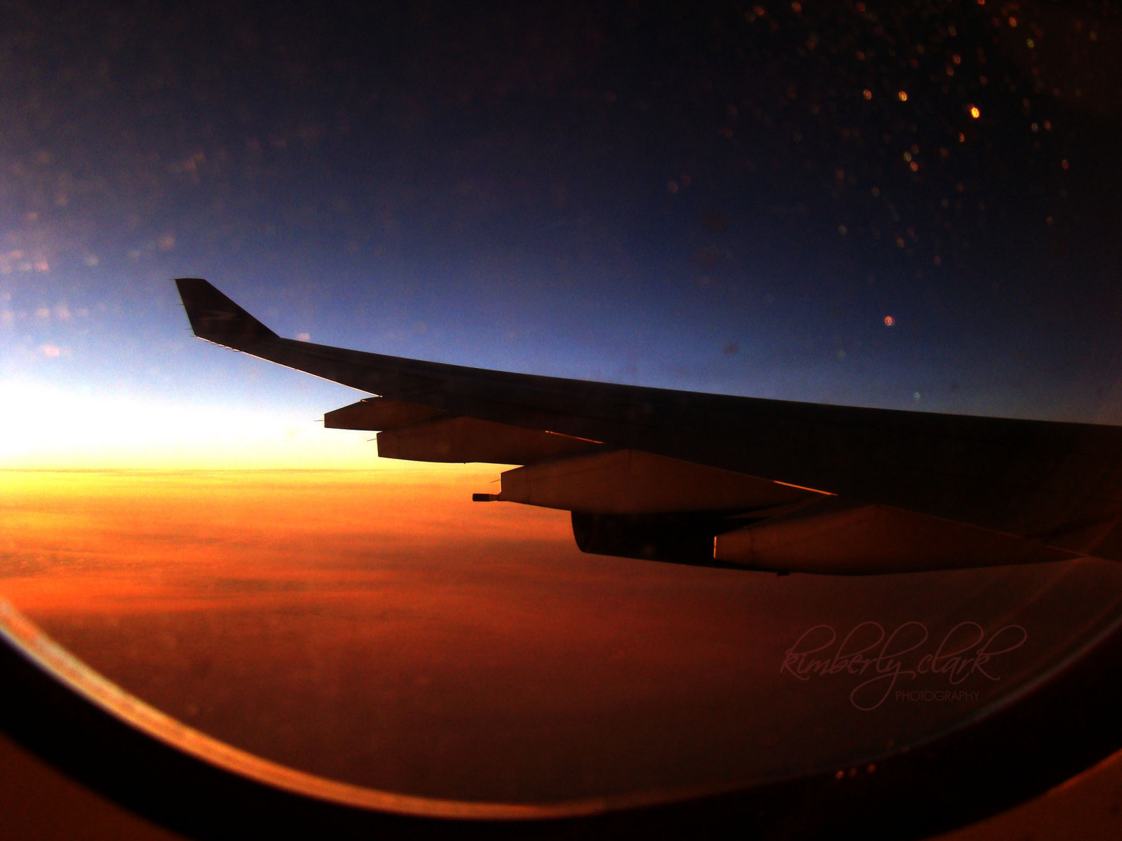 Wallpaper night, reflection, sky, airplane, sunrise, Fly, Auckland