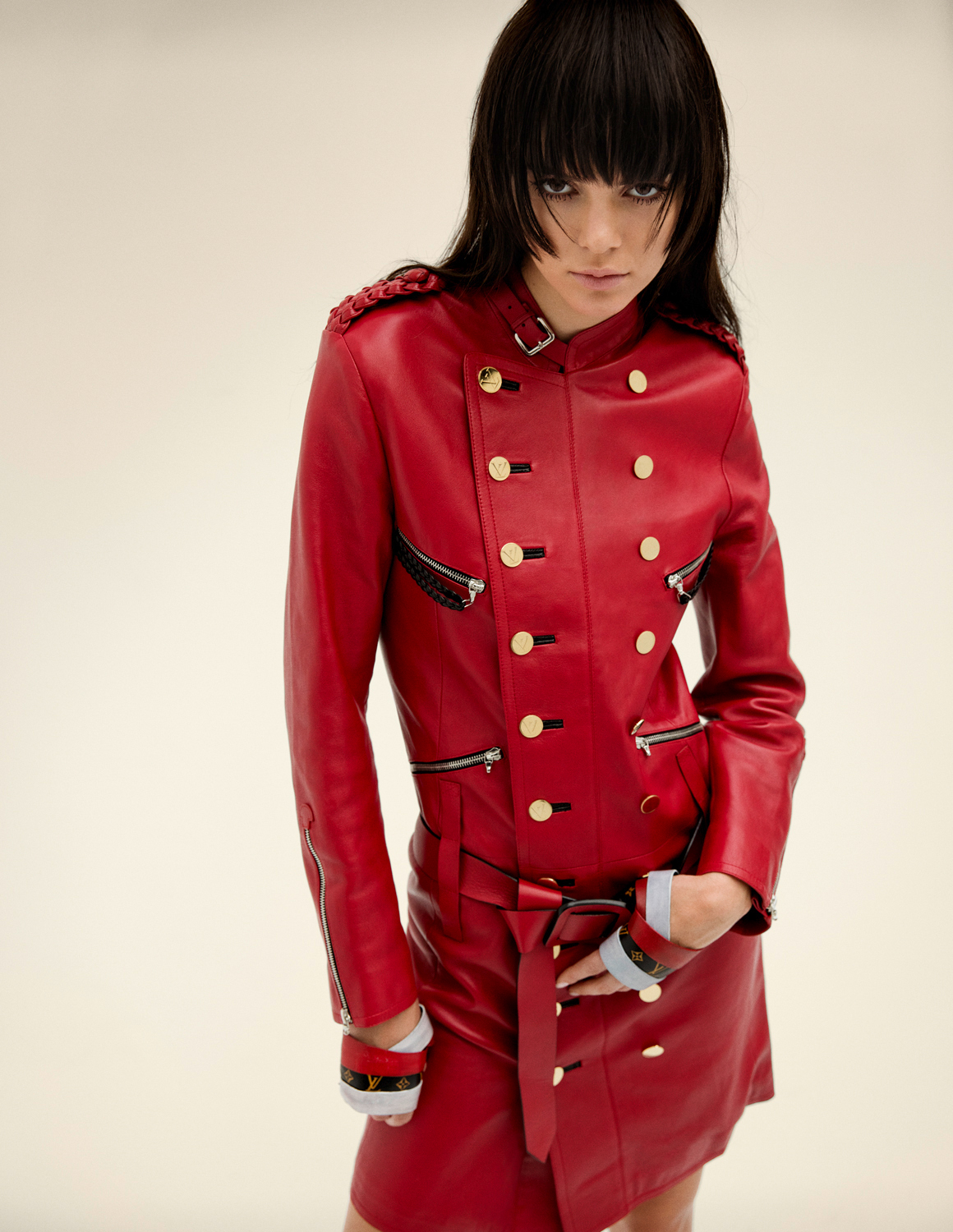 Kendall Jenner, ženy, bruneta, model, jednoduché pozadí, fashion photography