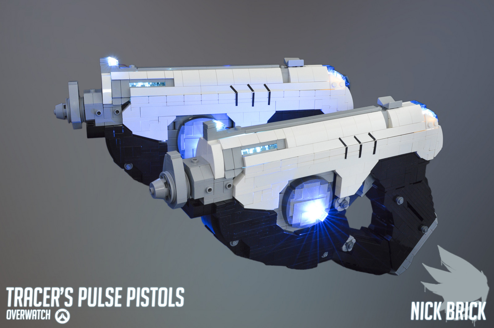 LEGO, Overwatch, stopař, puls, pistole, pistole, pistole, replika, 11, život, velikost, lena, Oxton, nickbrick, brickstuff