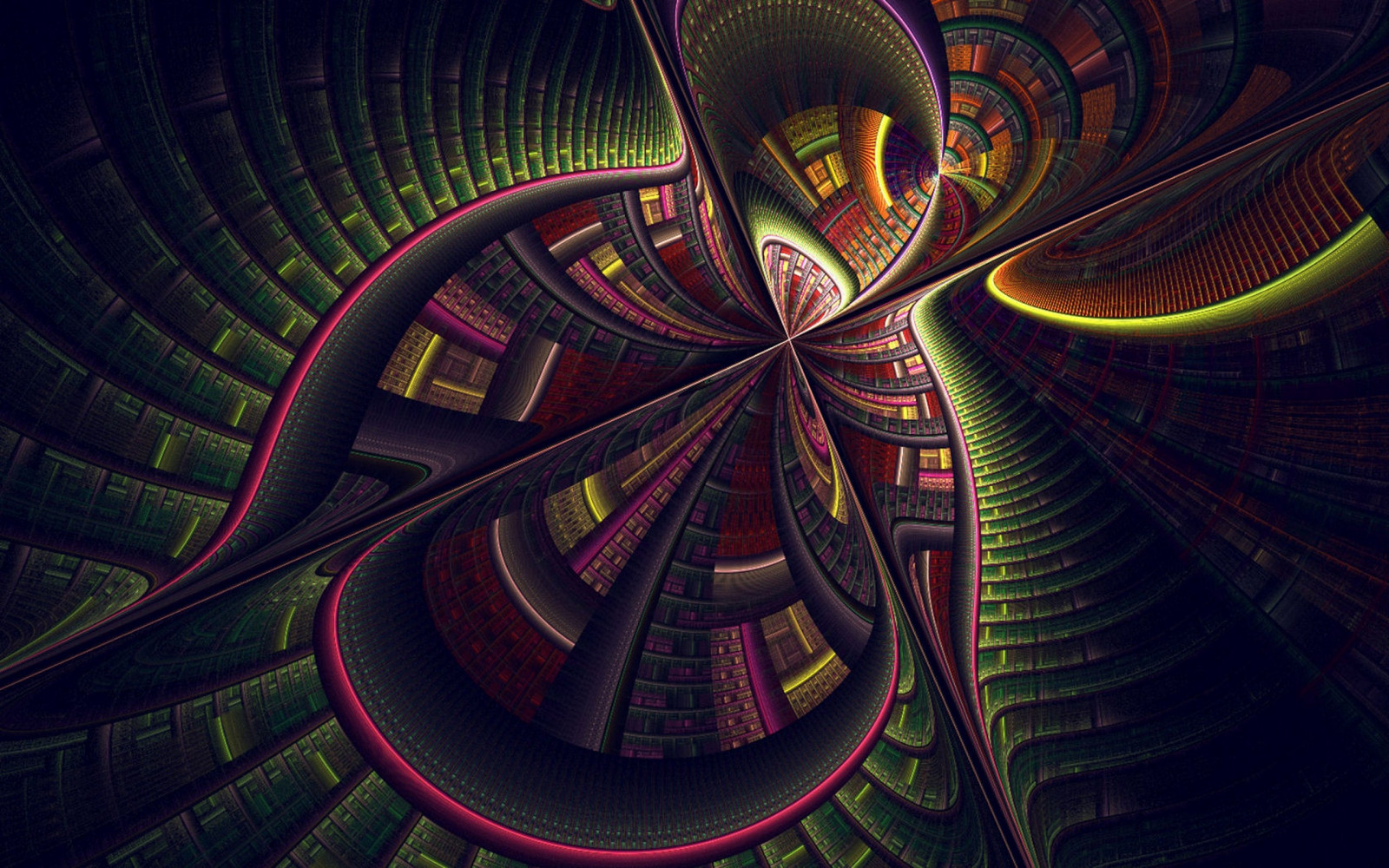 ilustrace, abstraktní, symetrie, kruh, UMĚNÍ, světlo, barva, Pozadí, čára, tma, Snímek obrazovky, počítač tapeta, fraktální umění, psychedelické umění, ponoření