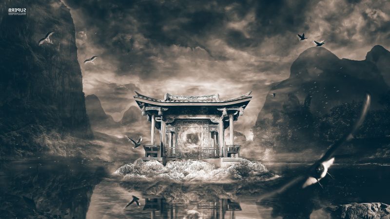 landscape, China, lake, water, sky, photography landscape, China, lake, water, sky, photography