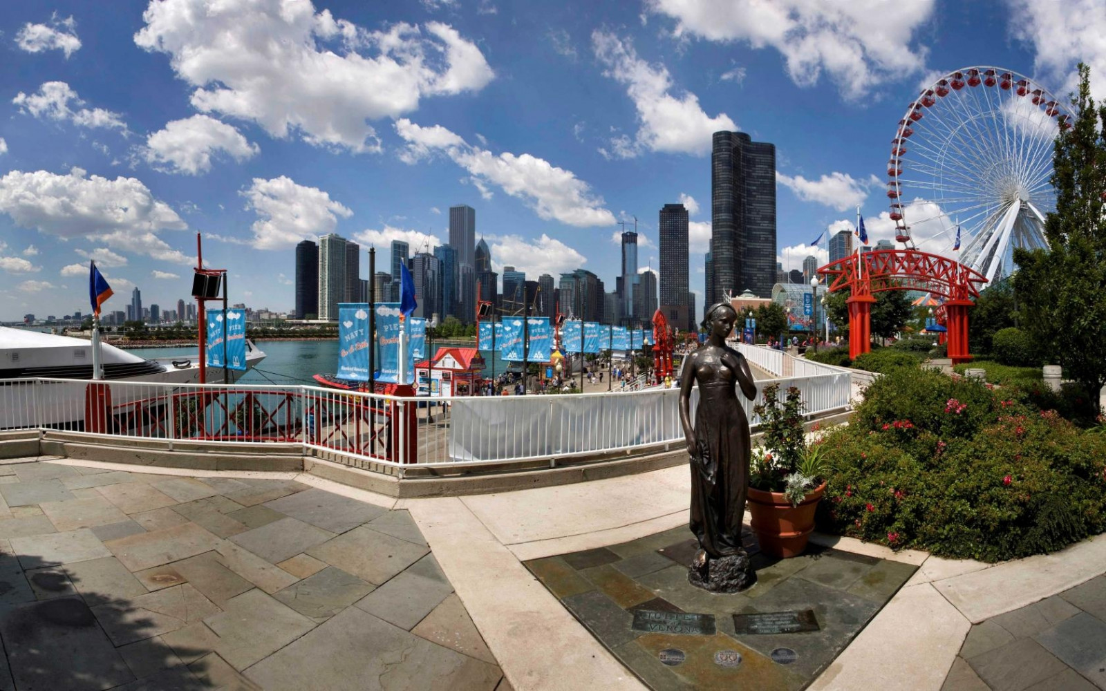 Wallpaper city, cityscape, nature, Tourism, resort, Chicago, walkway
