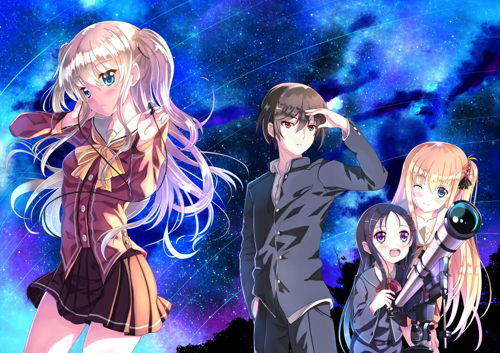 Wallpaper Tomori Nao Otosaka Yuu Otosaka Ayumi Sky Nishimori