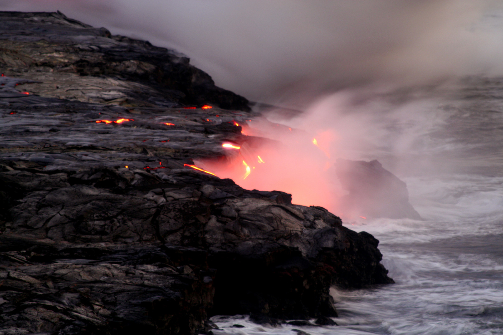 Spojené státy americké, Příroda, divit se, oheň, sopka, Hawaii, láva, pobřeží, národní park, pobřeží, bigisland, říše divů, usnationalpark, Lavaflow, Volcanoesnp, firsttheearth, triberainbow