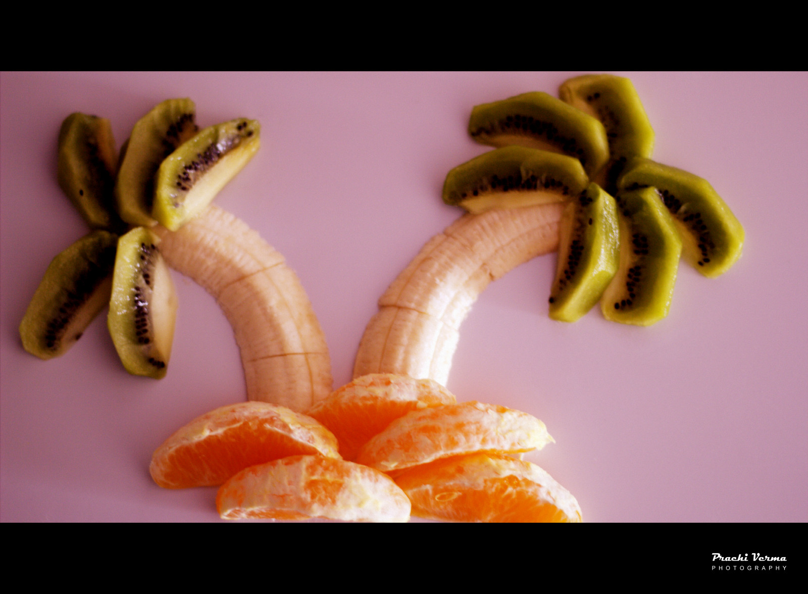 cibo, arancia, spiaggia, divertimento, creativo, Banana, Kiwi