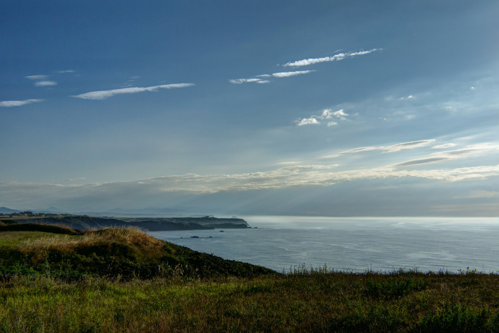asturie, gozon, Cantabrico, Verdicio, Cabocco come, costa, mar, agua, oceano, Prados, atardecer, puestadesol, ocaso, Marina, paesaggio marino, mare, costa, tramonto