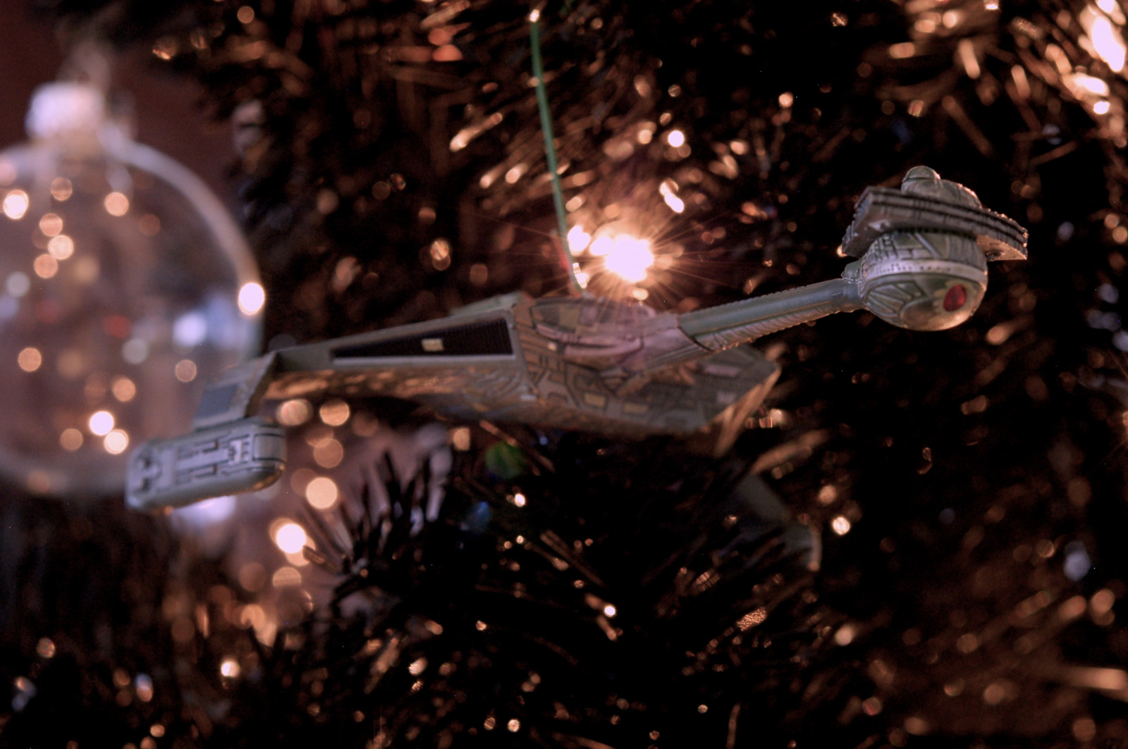 Natale, star Trek, nero, albero, foto, Immagine, immagine, albero di Natale, CC, ornamento, Klingon, carbonizzare, nave stellare, caratteristica, Battlecruiser, jdhancock