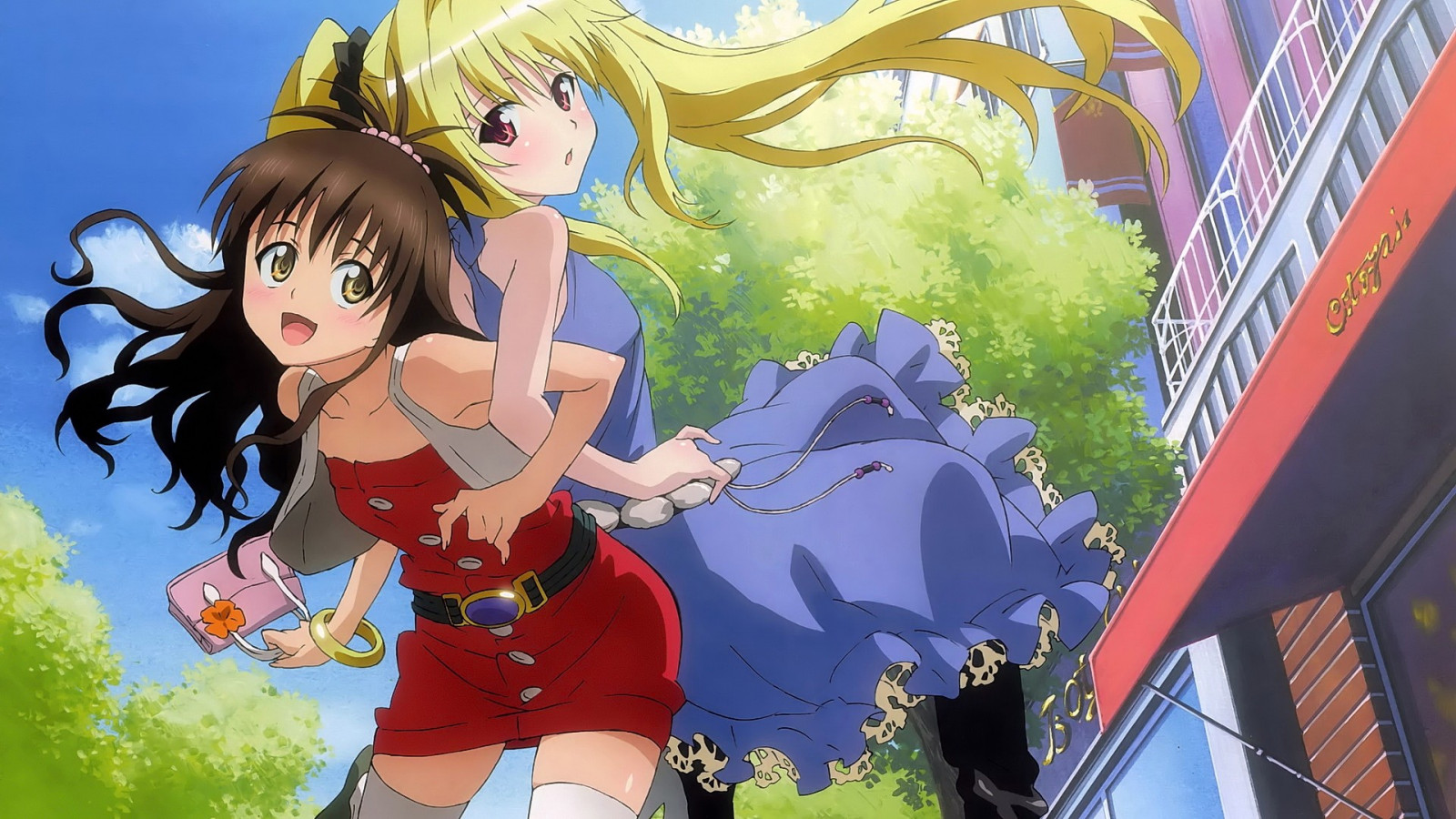 ilustrace, anime, anime dívky, To Love-Ru, Yuuki Mikan, Golden Darkness, kreslená pohádka, komiks, Snímek obrazovky, mangaka