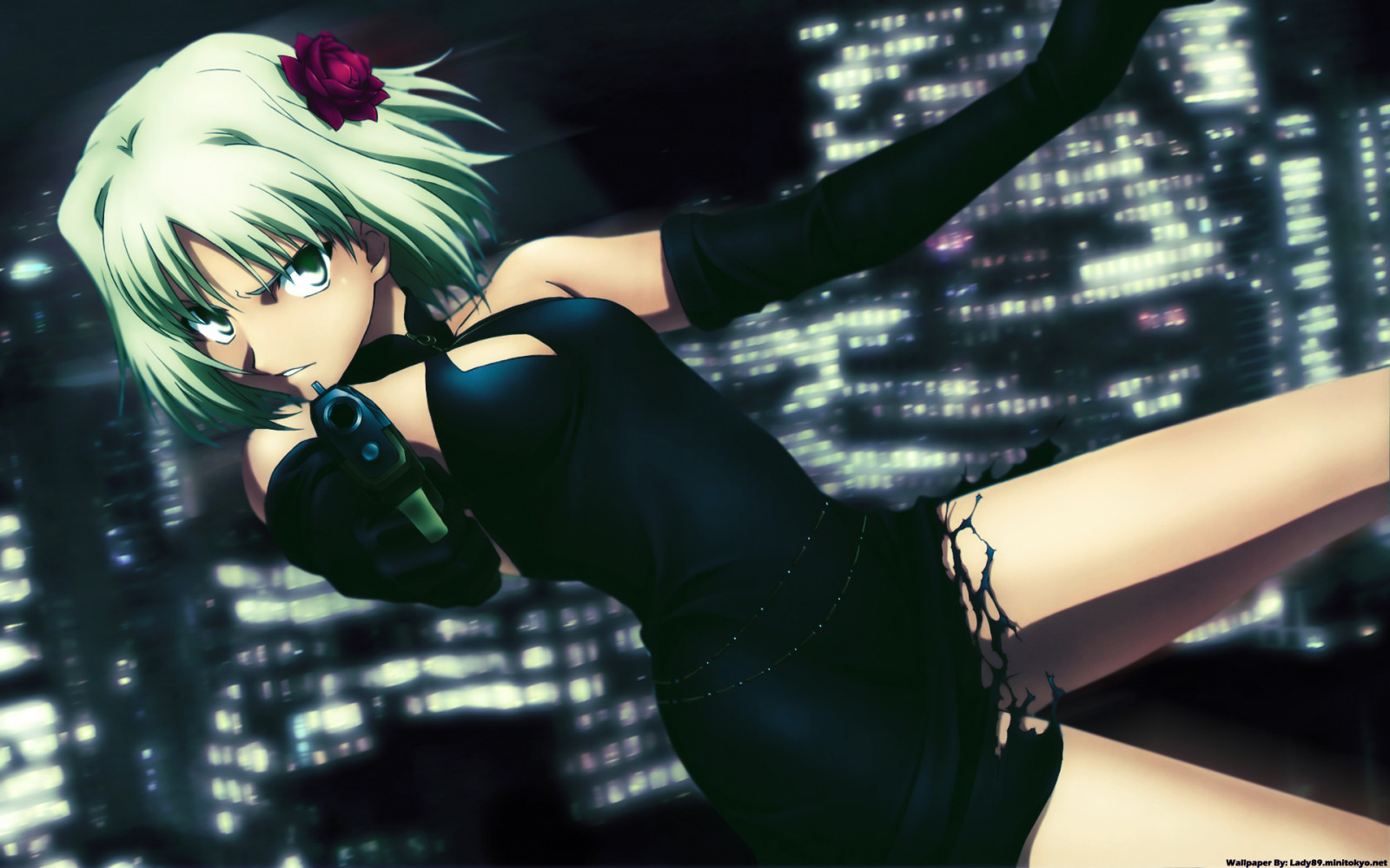 anime, Canaan, fiktivní postava, roztrhané oblečení, Pistole, blonďaté vlasy