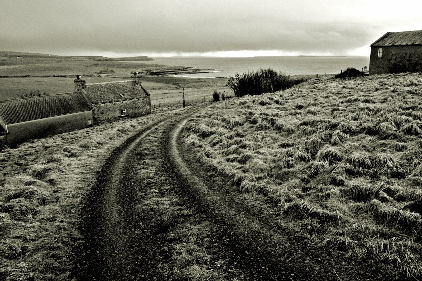 Wallpaper UK, winter, sea, coast, Scotland, orkney, Nikon, track