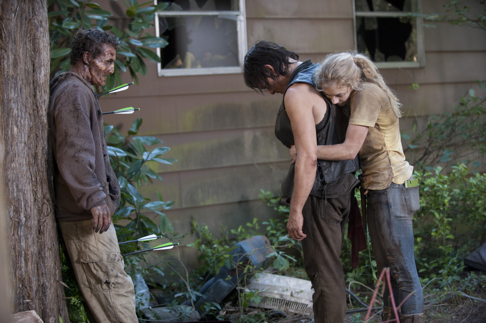 lidé, Walking Dead, Emily Kinney, džungle, Norman Reedus, interakce, obřad, sezóna 4