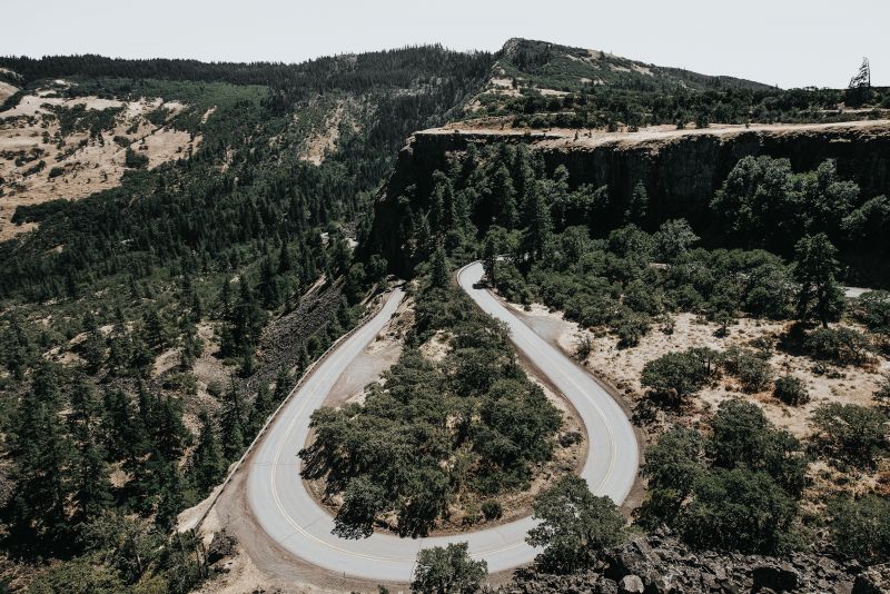 Árvores, panorama, natureza, estrada, Passagem de montanha, a infraestrutura