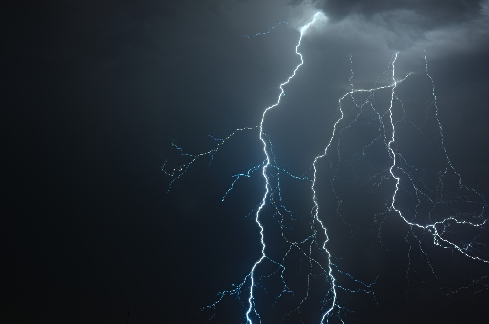 clouds, lightning, long exposure, night, nature, storm, sky