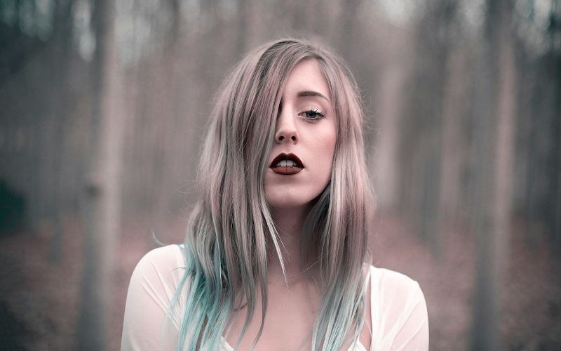 viso, donne all'aperto, donne, modello, ritratto, capelli lunghi