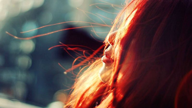 red, face, sunlight, women, redhead, depth of field red, face, sunlight, women, redhead, depth of field