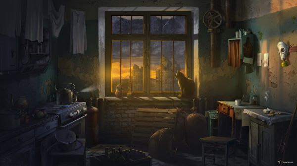 ATOM RPG,RPG,Doomsday,Wasteland game,Trudograd,sunset glow