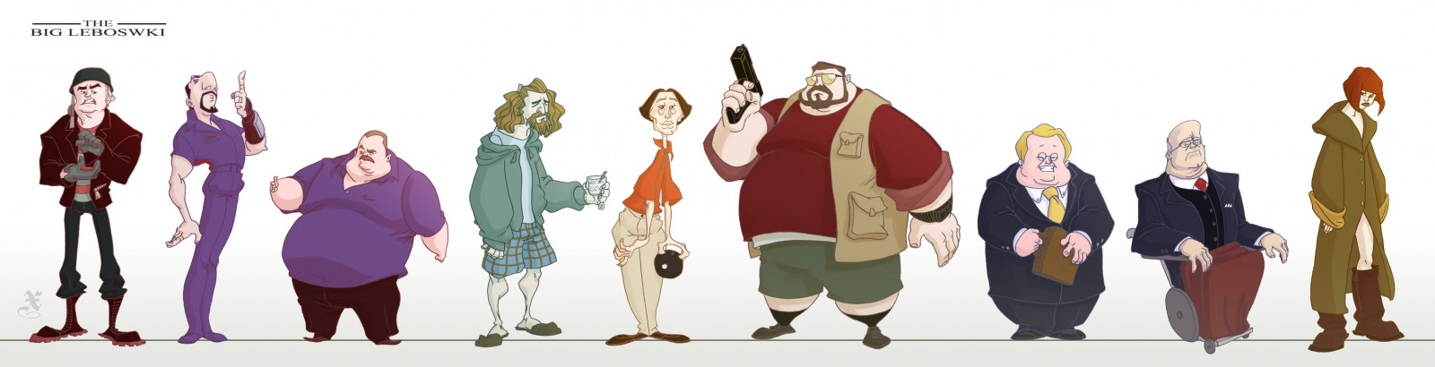 mennesker, illustration, tegneserie, The Big Lebowski, lebowski, mærke, The Dude, KUNST