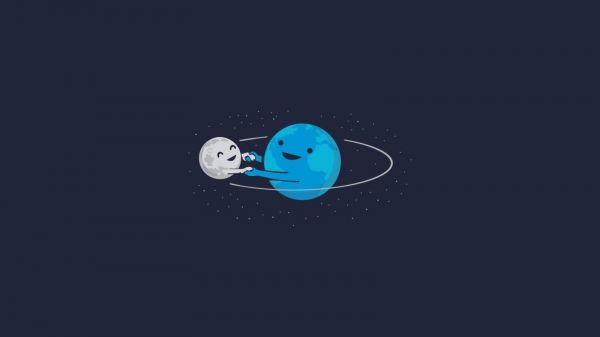 illustration, space, minimalism, Earth, simple background, planet