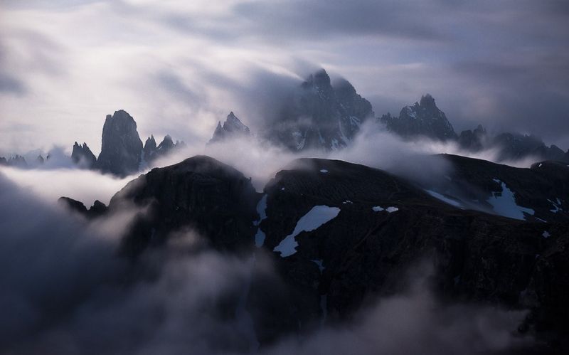 landscape, mountains, nature, snow, winter, Italy landscape, mountains, nature, snow, winter, Italy