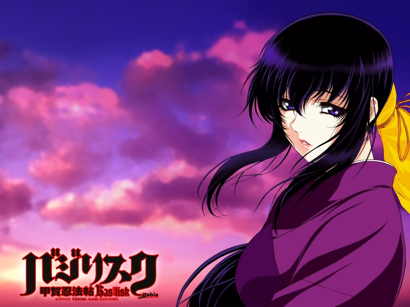 ilustrace, anime, bruneta, luk, kimono, dívka, mangaka, ji soo ri ku Koga