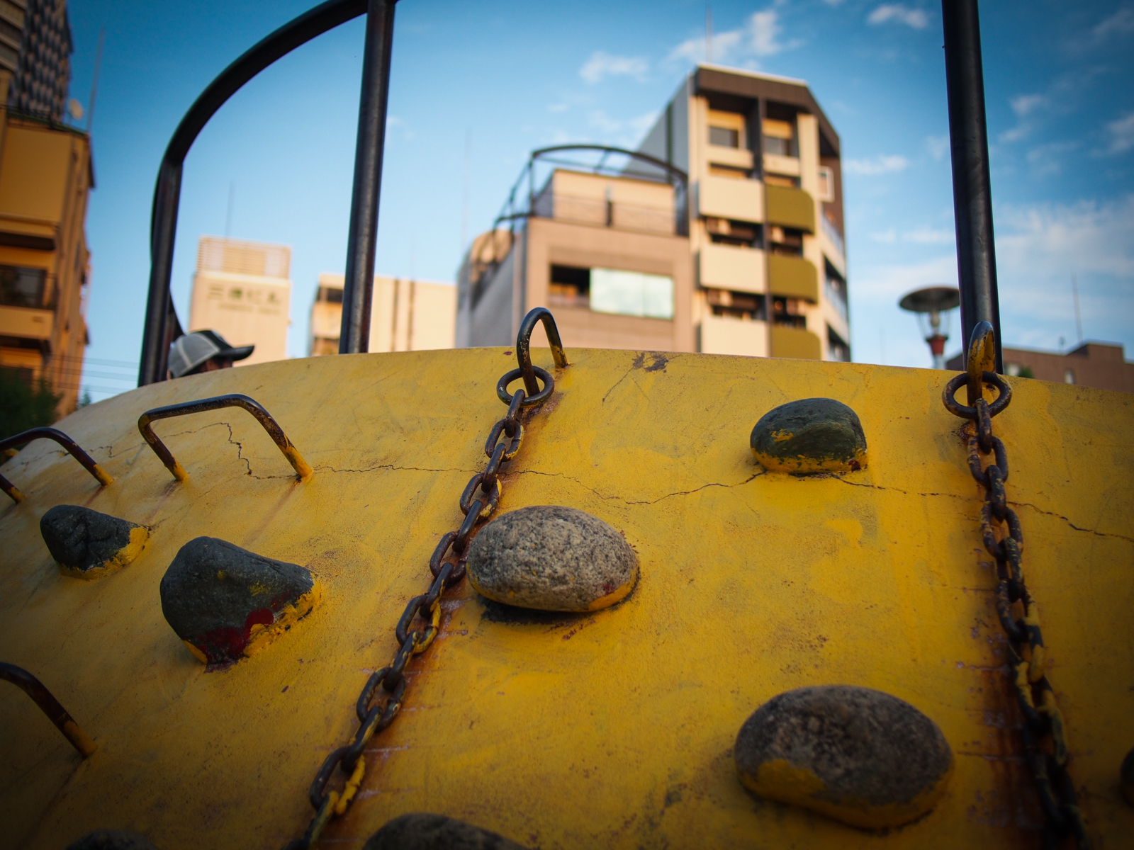 modrý, žlutý, Japonsko, kameny, Olympus, Panasonic, řetěz, Osaka, OMD, EM5, 20mmf17