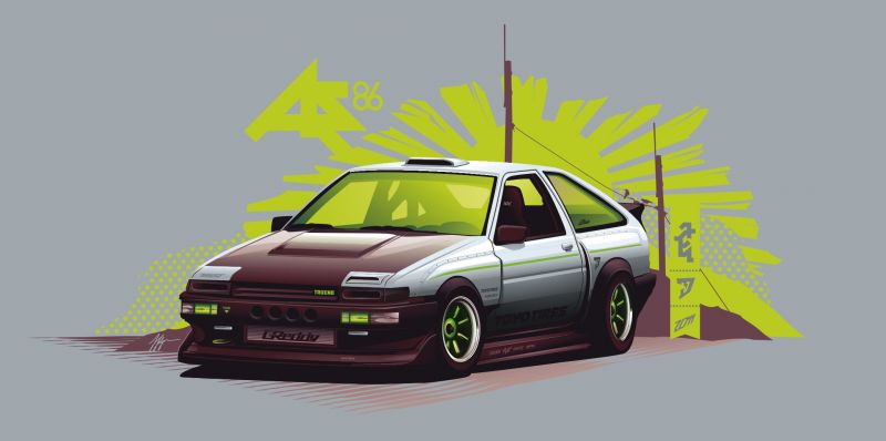 AE86,Trueno,2078x1035 px,vettore