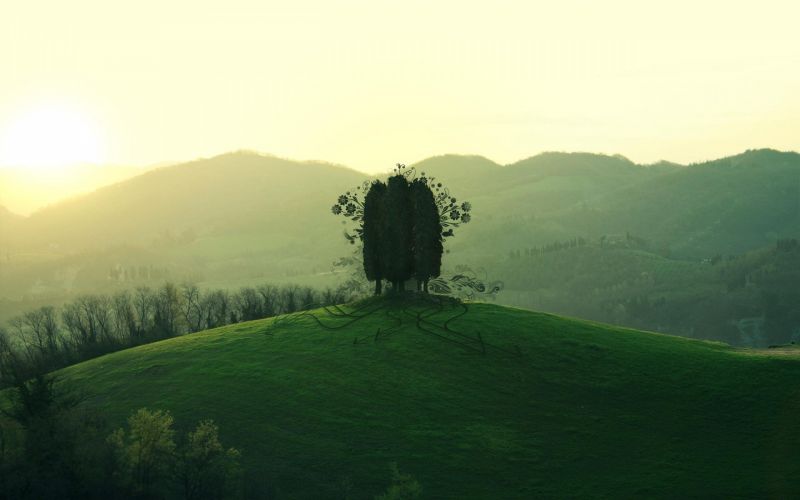 slunečnímu záření, krajina, kopec, tráva, Příroda, svítání slunečnímu záření, krajina, kopec, tráva, Příroda, svítání
