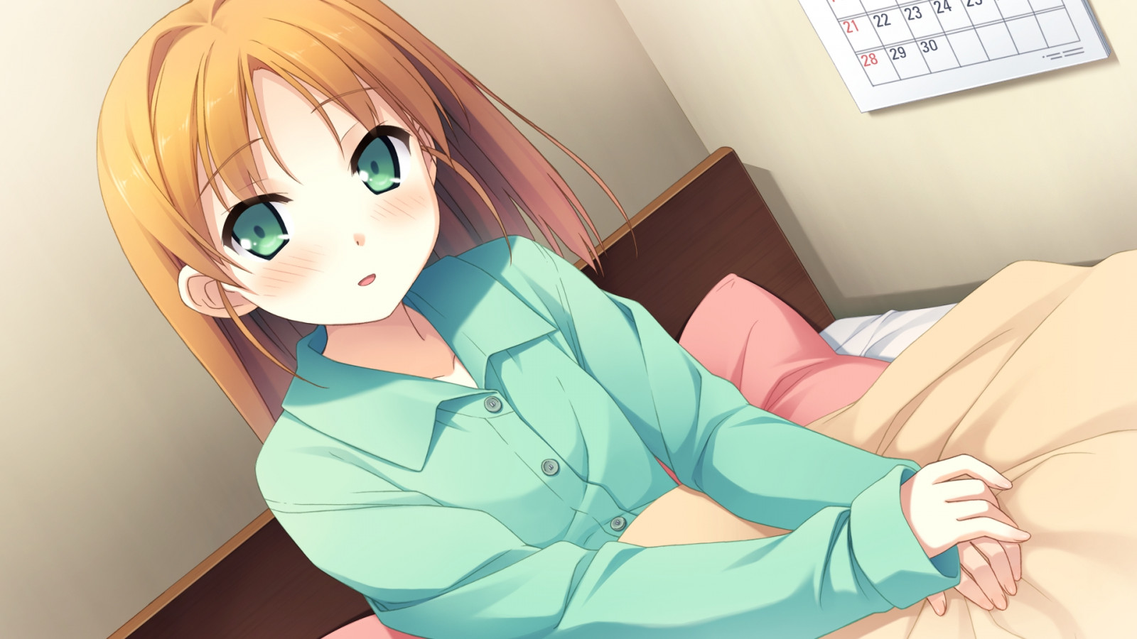 ilustrace, anime, postel, kreslená pohádka, černé vlasy, vlasy, pusa, Kantoku, Váš Diary, Minagawa Yuuhi, dívka, dívej se, mangaka