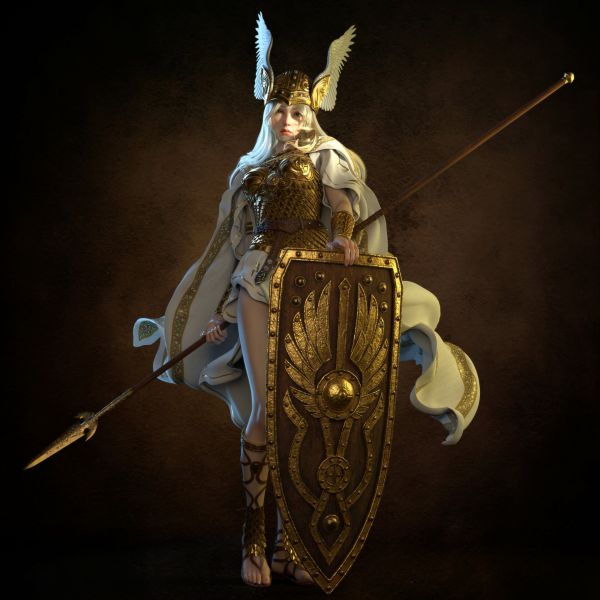 CGI, women, wings, valkyries, Kai Neko, warrior