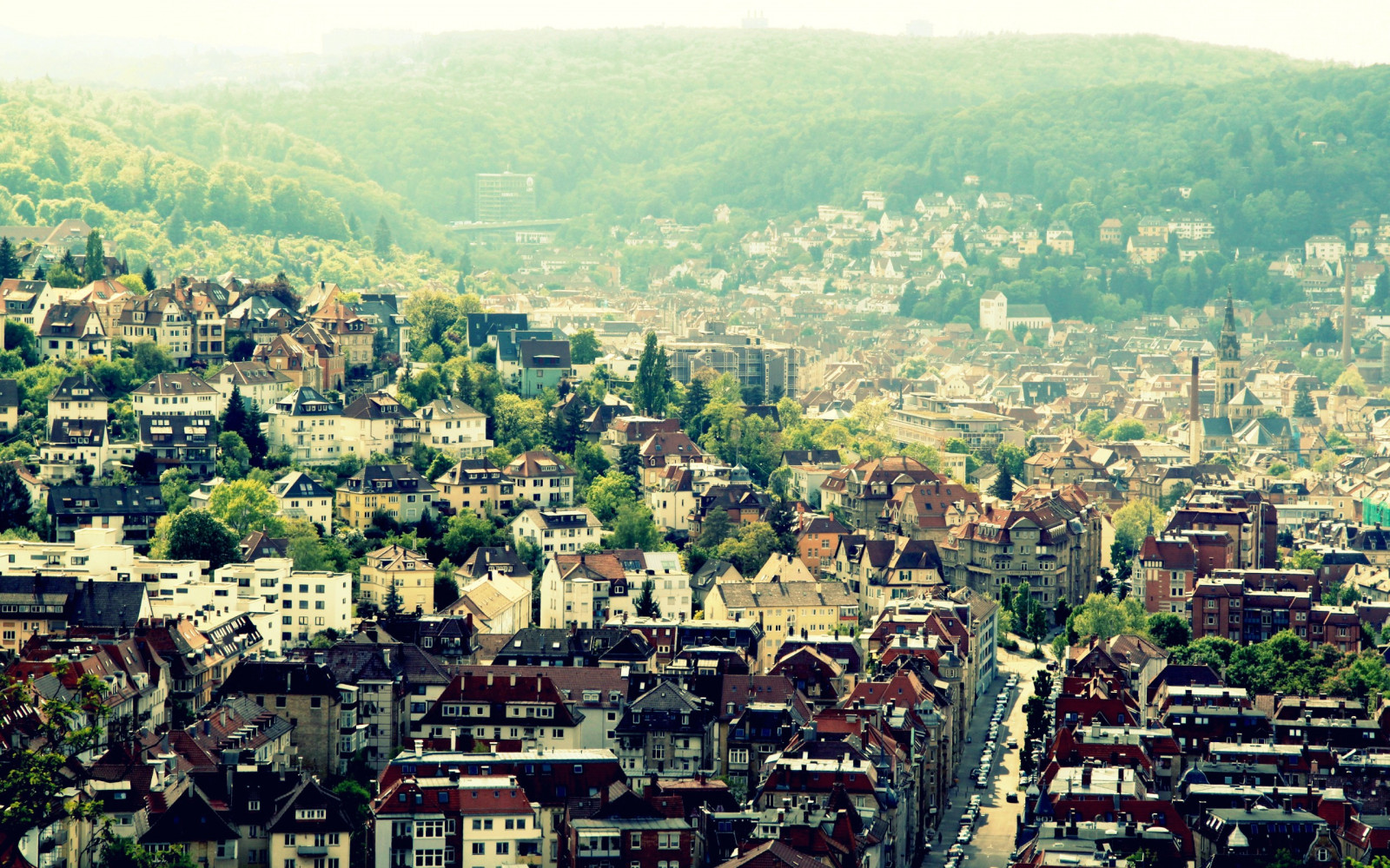 panorama, cidade, Paisagem urbana, Colina, construção, fotografia, Horizonte, aldeia, filtro, horizonte, Cidade, panorama, Europa, vista aérea, subúrbio, área urbana, área metropolitana, assentamento humano, bairro, área residencial, característica geográfica, fotografia aérea