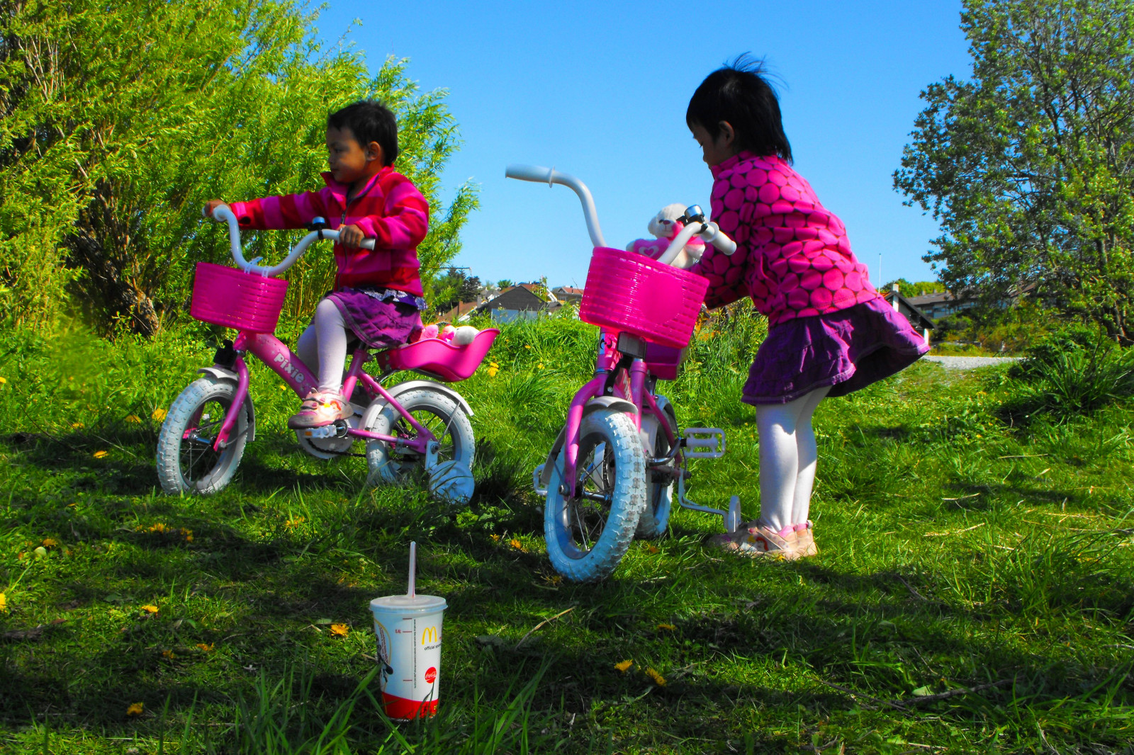 Norsko, Stavanger, dcera, Nami, Quenby, 4yo, 3yo, Stokkavatnet