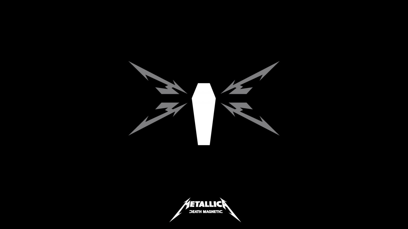 Černá, černobílý, logo, symetrie, grafický design, značka, Metallica, úhel, Pozadí, čára, tma, křídlo, symbol, obrázek, grafika, počítač tapeta, Černý a bílý, monochromatické fotografování, font, název, product design