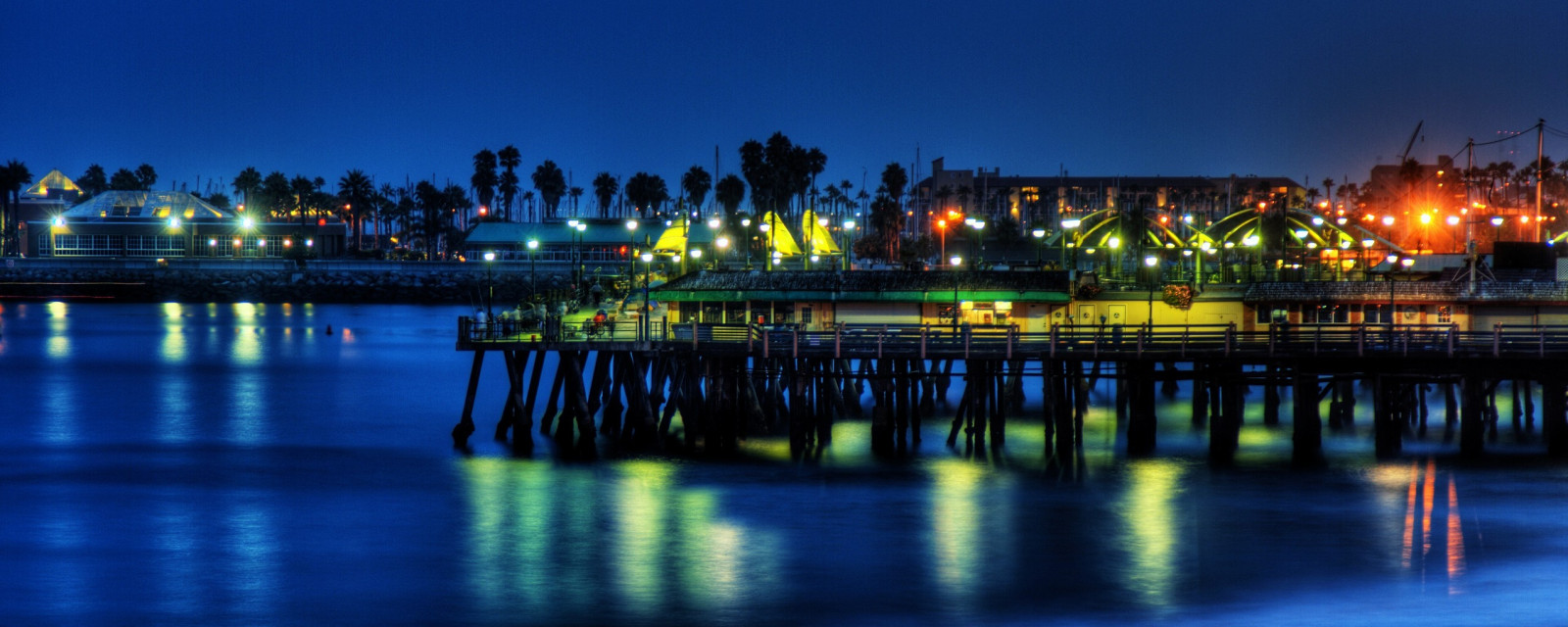 bybilledet, nat, vand, afspejling, skyline, aften, horisont, panorama, mole, dok, skumring, Marina