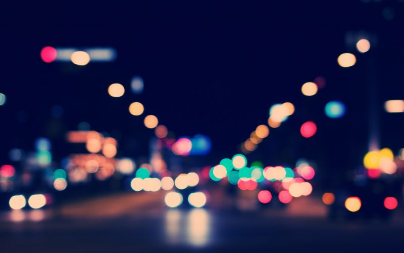 Lámpák, éjszaka, kör, bokeh, Karácsonyi fények, város Lámpák, éjszaka, kör, bokeh, Karácsonyi fények, város