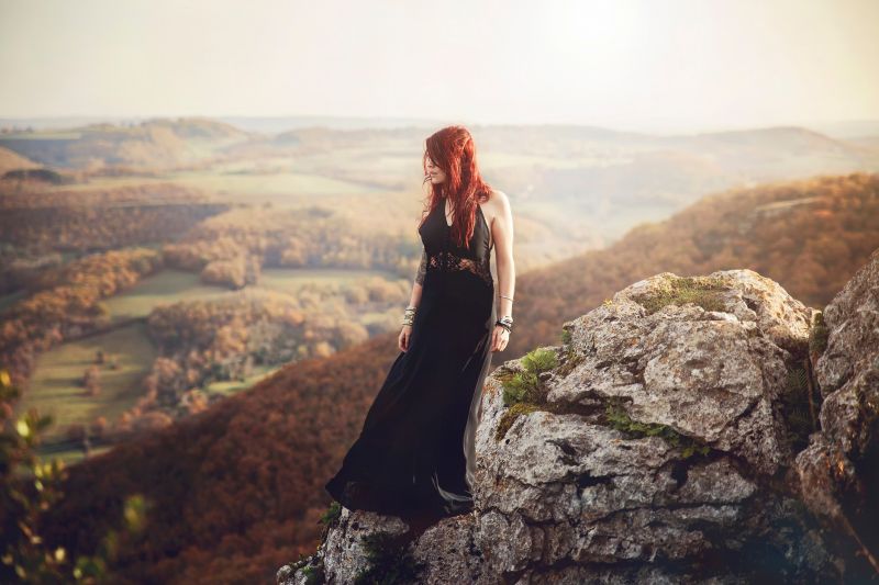 slunečnímu záření, krajina, ženy, ryšavý, Skála, fotografování slunečnímu záření, krajina, ženy, ryšavý, Skála, fotografování