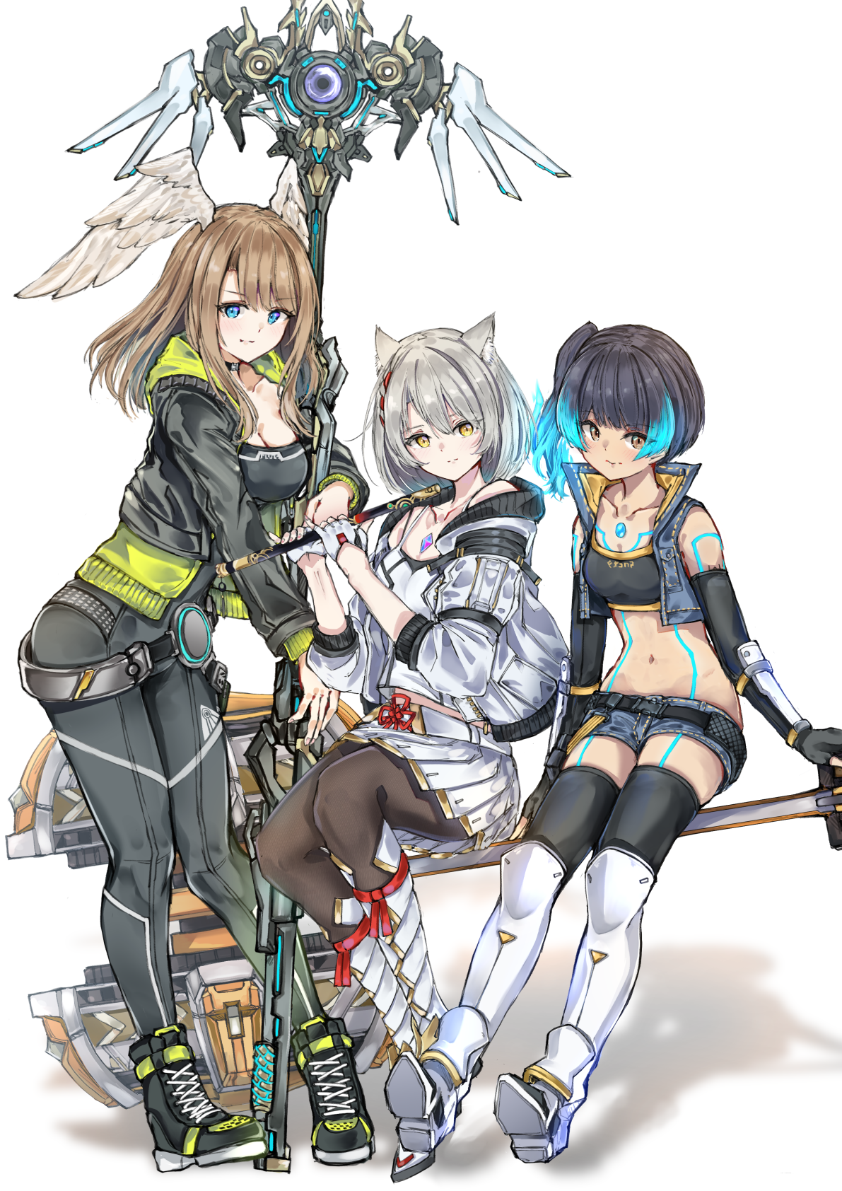 Xenoblade Chronicles 3, Mio Xenoblade 3, котка момиче, Eunie Xenoblade 3, Sena Xenoblade 3