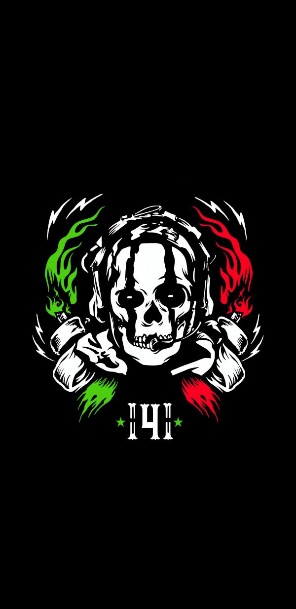 black background,Call of Duty,ghost,Mexico,skull,vertical