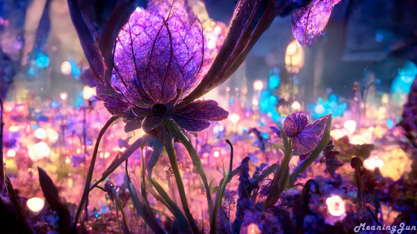 ai,ai art,Ai Dai,MeaningJun,purple flowers,Midjourney AI